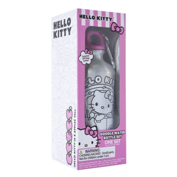 Hello Kitty Doodle Water Bottle Set - Picture 2 of 3